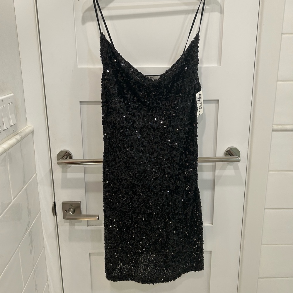 Sequin little black dress ladies size L New Years Eve NYE